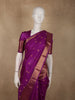 Royal Magenta Purple Butta Zari Woven Design Pure Kanchipuram Silk Saree
