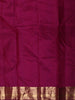 Royal Magenta Purple Floral Butta and Striped Zari Woven Design Pure Kanchipuram Silk Saree with Zari Border