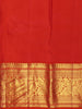 Cabernet Wine Mini Checked Zari Woven Design Pure Kanchipuram Silk Saree with Contrast Zari Border