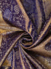 Royal Navy Blue Floral Vine Zari Woven Design Pure Kanchipuram Silk Bridal Saree with Matching Elephant Motif Zari Border