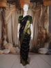 Royal Navy Blue Floral Zari Woven Design Pure Kanchipuram Silk Saree with Contrast Border