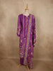 Royal Orchid Purple Floral Embroidered Design Crepe Sharara Salwar Suit with Dupatta
