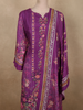 Royal Orchid Purple Floral Embroidered Design Crepe Sharara Salwar Suit with Dupatta