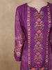 Royal Orchid Purple Floral Embroidered Design Crepe Sharara Salwar Suit with Dupatta