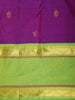 Royal Purple Butta Zari Woven Design Pure Kanchipuram Silk Saree with Contrast Border
