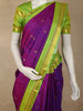 Royal Purple Butta Zari Woven Design Pure Kanchipuram Silk Saree with Contrast Border