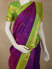 Royal Purple Butta Zari Woven Design Pure Kanchipuram Silk Saree with Contrast Border