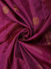 Royal Purple Checked and Peacock Woven Design Pure Kanchipuram Silk Saree with Gold Zari Border