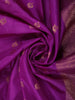 Royal Purple Peacock Butta Woven Design Pure Kanchipuram Silk Saree with Zari Border