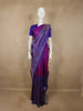 Royal Purple Floral Butta Zari Woven Design Pure Kanchipuram Silk Saree with Floral Border