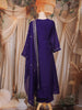 Royal Purple Floral Sequin Embroidered Cotton Anarkali Salwar Suit