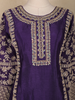 Royal Purple Floral Sequins and Thread Embroidered Crepe Palazzo Suit with Dupatta