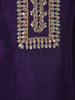 Royal Purple Floral Sequins and Thread Embroidered Crepe Palazzo Suit with Dupatta