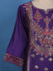 Royal Purple Floral Zari Embroidered Silk Salwar Suit With Dupatta