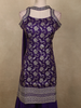 Royal Purple Floral Zari Woven Design Banarasi Silk Palazzo Suit with Choker Dupatta
