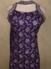 Royal Purple Floral Zari Woven Design Banarasi Silk Palazzo Suit with Choker Dupatta