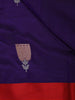 Royal Purple Floral Zari Woven Design Pure Banarasi Silk Party Wear Saree with Contrast Solid Border