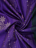 Royal Purple Floral Zari Woven Design Pure Kanchipuram Silk Saree with Self Border