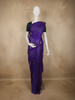 Royal Purple Floral Zari Woven Design Pure Kanchipuram Silk Saree with Self Border