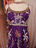 Royal Purple Heavy Beads Embroidered Design Satin Peplum Palazzo Suit with Matching Choker Dupatta