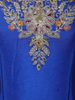 Royal Sapphire Blue Floral Sequins and Zari Embroidered Design Silk Palazzo Suit with Dupatta