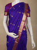 Royal Violet Butta Zari Woven Design Pure Kanchipuram Silk Saree with Contrast Zari Border