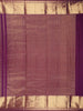 Royal Violet Purple and Deep Magenta Checked Zari Woven Design Pure Kanchipuram Silk Saree with Zari Border