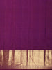 Royal Violet Purple and Deep Magenta Checked Zari Woven Design Pure Kanchipuram Silk Saree with Zari Border