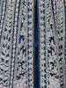Royal Blue Floral Embroidery Net Bridal Gown - Diadem