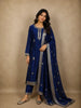 Royal Blue Paisley Zari Woven Design Silk Salwar Suit with Dupatta