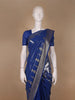 Royal Blue Sequin Embellished Chiffon Saree - Diadem