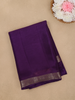 Royal Purple Antique Gold Zari Border Mysore Silk Saree - Diadem