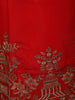 Ruby Red Floral Thread Embroidered Design Cotton Co Ord Set