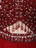 Ruby Red Heavy Sequins and Beads Embroidered Chiffon Indo Western Gown with Matching Dupatta