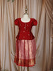 Ruby Red Paisley Zari Woven Design Art Silk Traditional Kids Pattu Pavadai Set