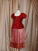 Ruby Red Paisley Zari Woven Design Art Silk Traditional Kids Pattu Pavadai Set