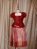Ruby Red Paisley Zari Woven Design Art Silk Traditional Kids Pattu Pavadai Set