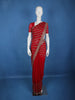 Ruby Red Paisley Embroidery Georgette Fancy Saree