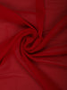 Ruby Red Paisley Embroidery Georgette Fancy Saree