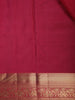 Ruby Red Solid Design Woven Zari Border Silk Saree - Diadem