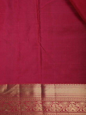Ruby Red Solid Design Woven Zari Border Silk Saree - Diadem
