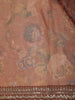 Rust Brown Floral Design Tissue Saree with Sequins Border