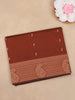 Rust Brown Paisley Butta Woven Design Cotton Saree with Self Border