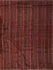 Rust Brown Vertical Striped Zari Woven Design Pure Tissue Organza Party Wear Saree with Scalloped Border