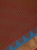 Rust Brown Wave Woven Design Cotton Saree