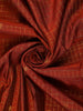 Rust Checked Woven Pure Kanchipuram Silk Saree with Zari Border
