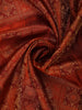 Rust Copper Orange and Deep Maroon Traditional Zari Woven Design Pure Kanchipuram Silk Saree with Zari Border
