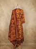 Rust Maroon Ajrakh Printed Design Cotton Anarkali Salwar Suit with Dupatta