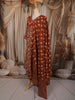 Rust Maroon Floral Printed Design Cotton Straight Cut Salwar Suit with Dupatta