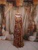Rust Maroon Floral Printed and Stone Embellished Design Tissue Silk Fancy Lehenga with Matching Choker Dupatta